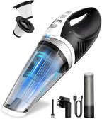 BRL Handheld Vacuum Cordless, Car Vacuum Cleaner with Powerful Suction, 2 Modes Mini Hand Vacuum, Dry & Wet, LED Light, Porta