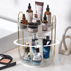 shuang qing Rotating Makeup Organizer for Vanity, High-Capacity Skincare Clear Make Up Storage Perfume Organizers Cosmetic Dr