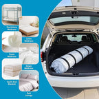 Mattress Vacuum Bag for Queen and Full Size, 78.7x98.4in Space Saver Mattress Vacuum Seal Bag with 4 Straps Dual-Zip Seal Mat