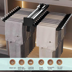 Pull-Out Clothes Rail,Extendable Pull Out Storage Closet Rod, Bearing 40kg Pull-Out Clothes Rail, Aluminum Alloy Retractable 