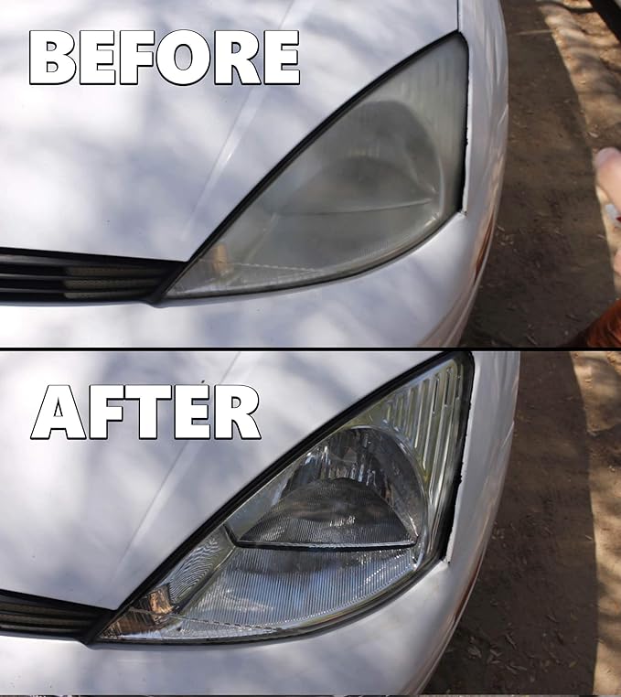 Headlight Restoration Kit - Headlight Cleaner 3-Wipe System, Restores Clarity, Removes Yellowing & Oxidation, Improves Nightt