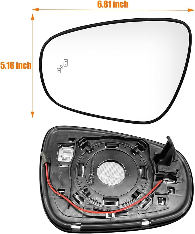 Heated & Blind Spot Left Driver Side Mirror Glass Compatible with Lexus ES300h ES350 2013-2018, IS250 IS350 2015-2020, LS350 2013-2017, GS350 2013-2020, CT200h 2011-2017, RC300 RC350 2015-2019