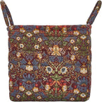 Boho Fabric Storage Basket, Large Capacity Laundry Basket, 12.2'' x 10.23'' x 10.23'' Collapsible Laundry Hamper with Easy Ca