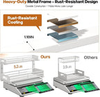 2-Pack 20.47"Deep Under Sink Organizer And Storage,2-Tier L-Shaped Pull Out Cabinet Organizer with Upgraded Slide Rails,Heigh