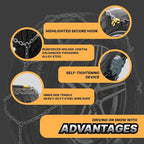 Auto Fixing Snow Chains for Pickup Trucks & SUVs Off-road, Heavy Duty Quick Fit & Easy Installation Snow Tire Chains, Portabl