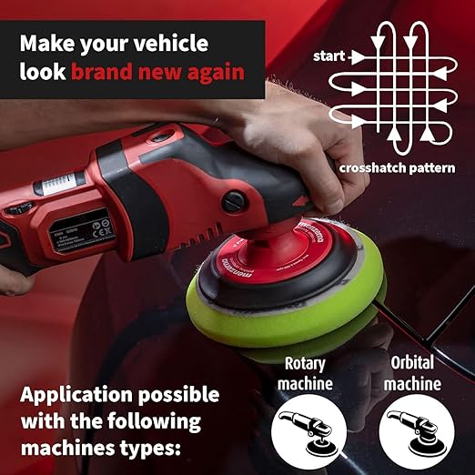 menzerna High Gloss Swirl Remover Kit I Car polishing Set with Menzerna Super Finish 3800 (8oz) and 3.5 Inch Polishing Pad I Brillant Gloss Kit for All Types of Vehicles