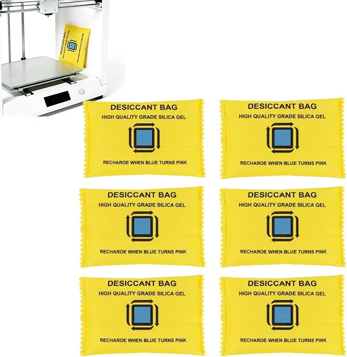 6 Packs Rechargeable Desiccant - GARGEN Moisture Absorber Reusable Silica Gel Packets, Color Changing Desiccant for Moisture