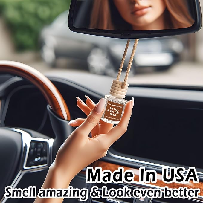 C Classy Car Air Freshener Hanging 2 Pack, M.y W.ay & The One Hotel Essential Oil Diffuser for Cars, Long-Lasting Fragrance, 