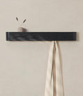 Kazai. Wall-Mounted Coat Rack 'Toke' - Modern Design Coat Rack with Hidden Wall Hooks - Solid Wood Veneer Panel Coat Hanger -