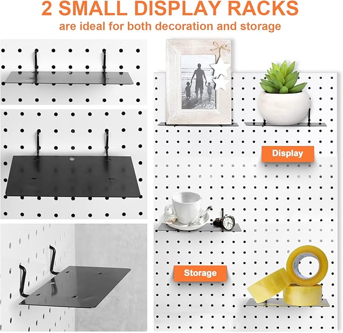 G.CORE Pegboard Organizer Accessories 18 Pack, Peg Board Hooks Assortment Organizer Accessory, Various Tools Storage Arrange 