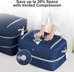 Comforter Storage Bag - 110L Large Capacity Blanket Storage Bags Ultra Space Saving Self Compression Organizer, Washable Comp