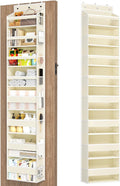 Mefirt Over The Door Organizer, 8 Shelf Door Hanging Organizers with 8 Large Capacity Pockets, Back of Door Organizer Storage