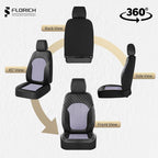 FLORICH Purple Seat Covers for Cars Front Seats Cover Mesh Leather Car Seat Covers Automotive Comfort & Protection Airbag-Com