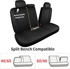Car Seat Covers Full Set,Leather Car Seat Covers,Breathable and Sporty Car Seat Cover,Universal Fit Anti-Slip Seat Covers for