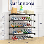 Kitsure Shoe Rack - Non-Woven Shoe Rack Shelf, Shoe Organizer for Closet, Entryway, Garage & Corridor, Stackable Shoe Shelves