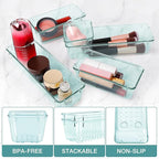StorMiracle 16 PCS Drawer Organizer Set, 5 Varied Size Bathroom and kitchen Drawer cabinet organizer Trays, Clear Storage Bin