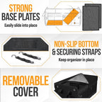 FORTEM Trunk Organizer For SUV Car Organizer and Storage, Multi-Compartment Storage Bag Car Accessories for Women Men, Perfect