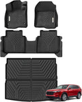 YITAMOTOR Floor Mats & Cargo Liner for Honda CR-V 2023 2024 2025 2026 (Gasoline), All Weather TPE Car Trunk Mat (Upper Position) Custom Fit Automotive Accessories, CRV 2 Row & Cargo Liner, Black