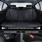 Coverado Seat Covers, Car Seat Covers Full Set, Black Car Seat Cover, Car Seat Covers Front Seats Back Seat Cover, Waterproof