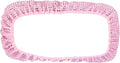 X AUTOHAUX Mirror Accessories Charm Shining Car Rear View Mirror Decorative Cover Faux Crystal Rhinestone Car Interior Trim for Women Pink