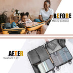 8 Set Packing Cubes for Suitcase, Packing Cubes for Carry on Suitcases, Luggage Organizer for Travel Essentials, Large Mesh L