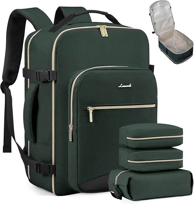 LOVEVOOK Travel Backpack for Women & Men 50L,Airline Approved Carry On Backpack Travel Essentials,TSA Carry on Luggage,Waterp