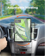 APPS2Car for Sturdy iPad Holder for Car CD Slot Tablet Mount, 2-in-1 Universal 4.7-13" Holder for iPad Pro 12.9" 13" Air Mini, iPhone, Galaxy Z Fold, Adjustable 360° Rotation, Road Trip Essentials