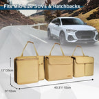 Deluxe Trunk and Backseat Organizer for Medium or large size SUVs & RVs, Detachable Storage Modules with Built-in Cooler,