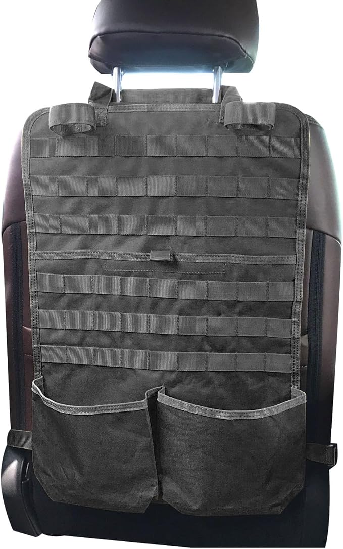 Molle Seat Back Organizer Molle Panel with Truck Gun Rack Tactical Seat Covers for Car Seat Protector Universal Fit SUV Truck Pickup F150 F250