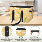 Reusable Grocery Bags Heavy Duty Shopping Bags Foldable Large Tote Bags with Long Handles & Hard Bottom