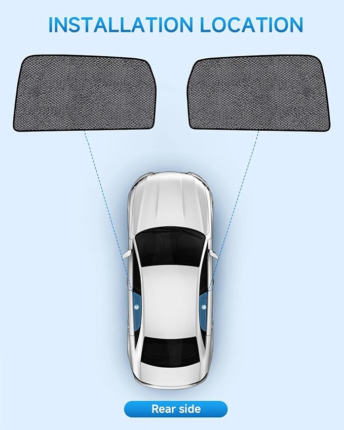 Car Window Shades for Honda CRV(2017-2022), 2-Pack Rear Window Sun Shades for Baby – Breathable Mesh, UV & Heat Blocker, Privacy Protection for Camping, Travel, Sleep & Nursing