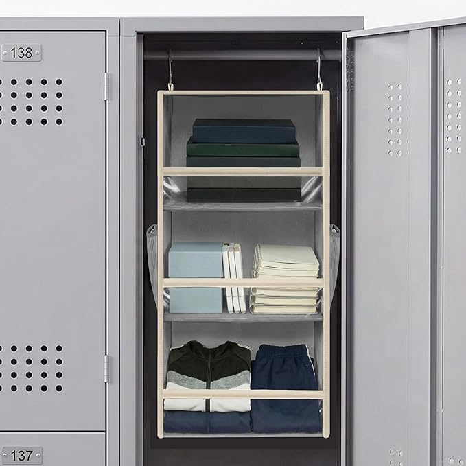 STORAGE MANIAC 6-Shelf Hanging Closet Organizer and Storage, 2 Separable 3-Shelf Haning Organizers for Closet, Collapsible Ha