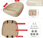 2 Pack Leather Front Car Seat Cover Bottom Car Seat, Universal Anti-Slip Driver Car Seat Protectors with Storage Pocket, Wate