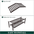 Smiry Bamboo Shoe Rack for Closet, 2 Tier Wooden Stackable Shoe Organizer, Free Standing Shoes Storage Shelf for Entryway, Fr