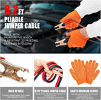 AUTODECO Car Emergency Roadside Assistance Kit with Jumper Cables Tire Inflator Automotive Kit for Car Vehicle（Orange）