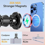 Coolpow for Magsafe Car Mount Charger【100% Stable】15W Magsafe Car Charger Magnetic Phone Holders for Your Car Accessories for Women Men Car Phone Holder Wireless Car Charger for iPhone 17 16 15 14 13