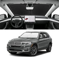Custom Fit Windshield Sun Shade for BMW X5 2014-2018, Blocks UV & Heat, Front Window Sunshade Accessories, Easy Fold & Store Keep Your Car Cooler