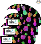 ulu Lagoon Hanging Car Air Freshener | Tropical Beach Coconut Surf Wax Scent Mini Wave | Long Lasting Car Freshener, Closet a
