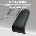 for MLB San Francisco Giants Car Visor Sunglass Holder - Black Leather Eyeglass Case with Team Logo, Clip-On Sun Visor Organizer for Auto Interior, SF Giants Gifts
