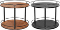 Spice Rack, Set of 2 Lazy Susan Organizer, 2-Tier Turntable Organizer, Rotating Spice Rack Organizer for Cabinet, Compact and