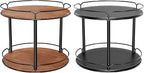 Spice Rack, Set of 2 Lazy Susan Organizer, 2-Tier Turntable Organizer, Rotating Spice Rack Organizer for Cabinet, Compact and