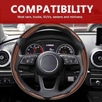 3pcs Universal Carbon Fiber Steering Wheel Cover - Anti-Slip & Segmented Design, Universal 99% Durable Steering Wheel Protect