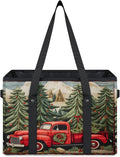 Reusable Grocery Bags Heavy Duty Shopping Bags Foldable Large Tote Bags with Long Handles & Hard Bottom