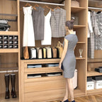 SPACEKEEPER Shelf Divider for Closet, 2 Pack Adjustable Purse Organizers Handbag Separators Storage Organizer Bookshelf Separ