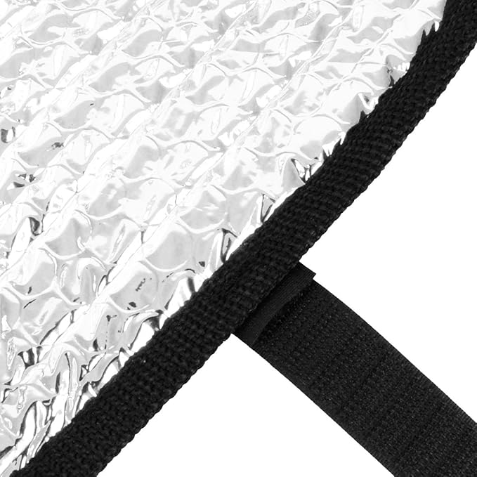 Custom Fit Automotive Reflective Windshield Sunshade Compatible with 2022 2023 Rivian R1t Pick Up, Silver,Black