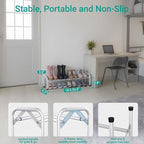 YEASHEIN 1-Tier Expandable Shoe Rack for Closet Floor, Λ-Frame Metal Small Shoe Rack for Entryway, Adjustable Shoe Shelf Orga