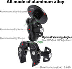 All-Metal Magnetic Phone Holder for Magsafe, Magnet Phone Mount with Super Clamp for Spin Bike/Microphone Stand/Cart/Railing/Handlebar/Dia 0.4-2" Rod, Compatible with iPhone 16 15 14 13 12 Series