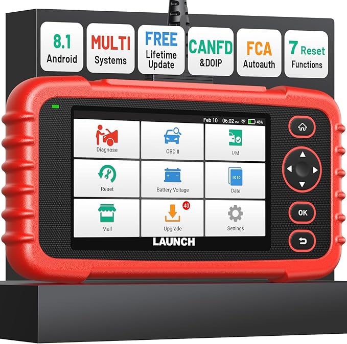 Launch OBD2 Scanner CRP123X V3.0 Elite, 2026 Lifetime Free WiFi Update Scan Tool, FCA SGW, CANFD&DoIP,