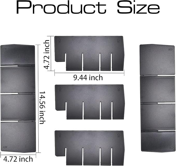 SENSHINE Center Console Organizer Divider for Ford F150 2021 2022 2023 2024 2025 Accessories Insert Armrest Interlock Secondary Storage Tray Box ABS Material