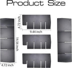 SENSHINE Center Console Organizer Divider for Ford F150 2021 2022 2023 2024 2025 Accessories Insert Armrest Interlock Secondary Storage Tray Box ABS Material